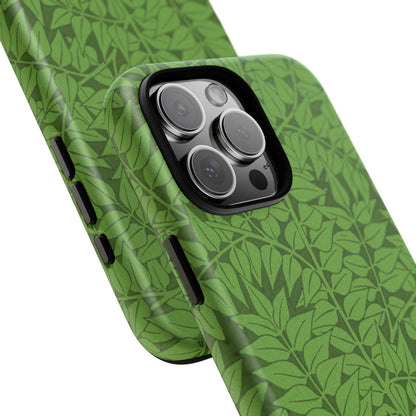 Antique Green Branch Pattern by William Morris iPhone Case