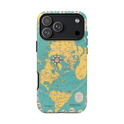 Map of Flying Retro iPhone Case