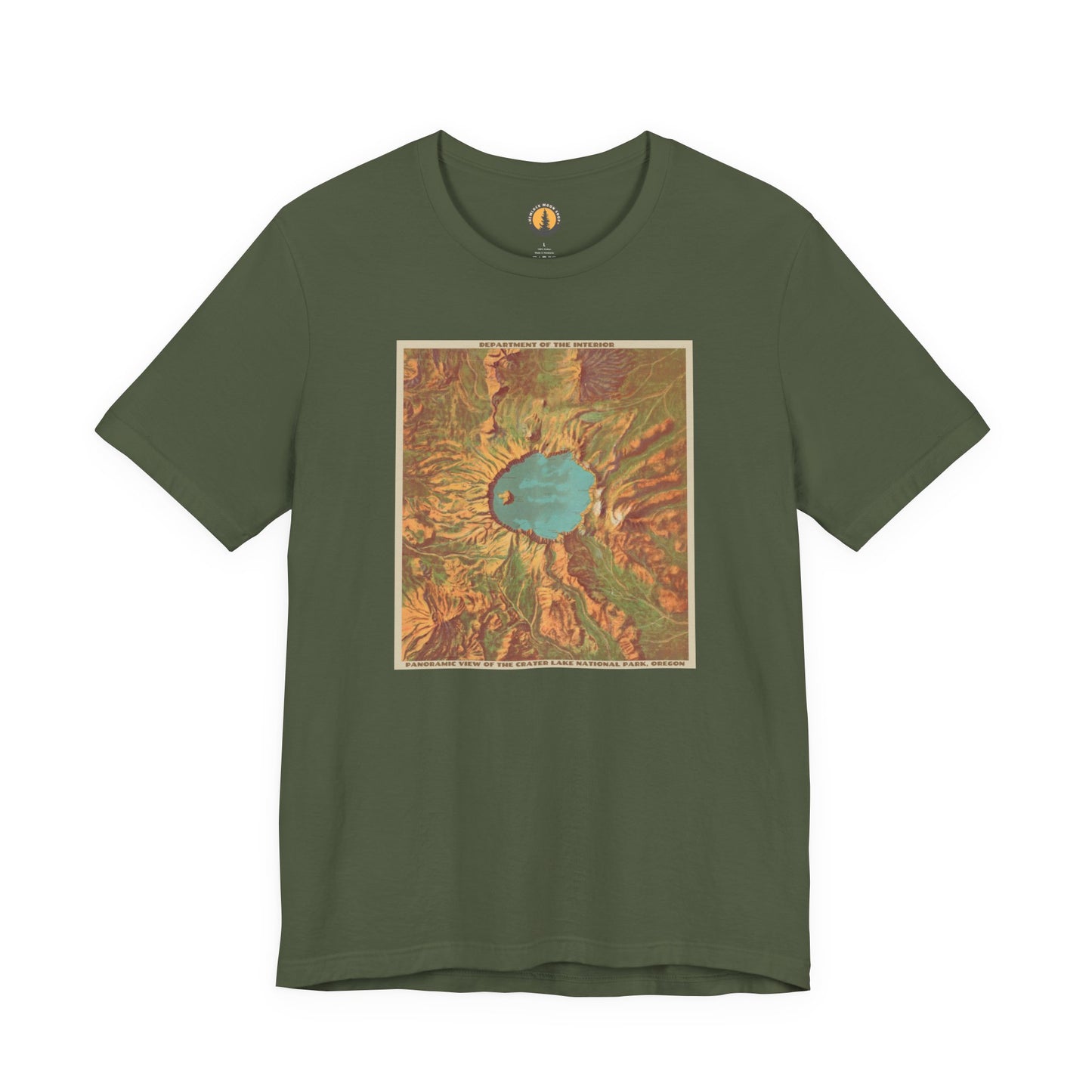 Crater Lake Vintage Map Tee