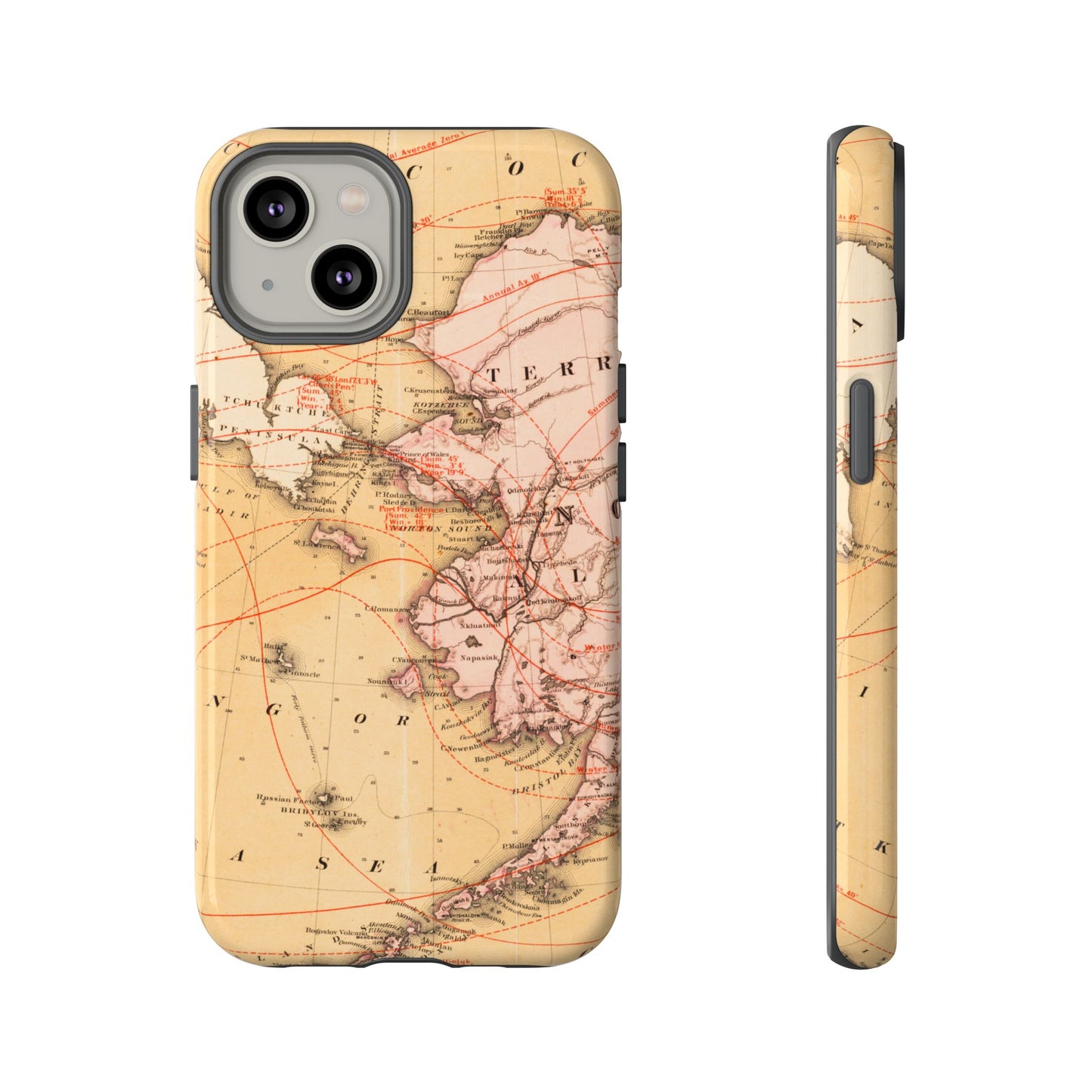 Alaska Territory Antique Map iPhone Case