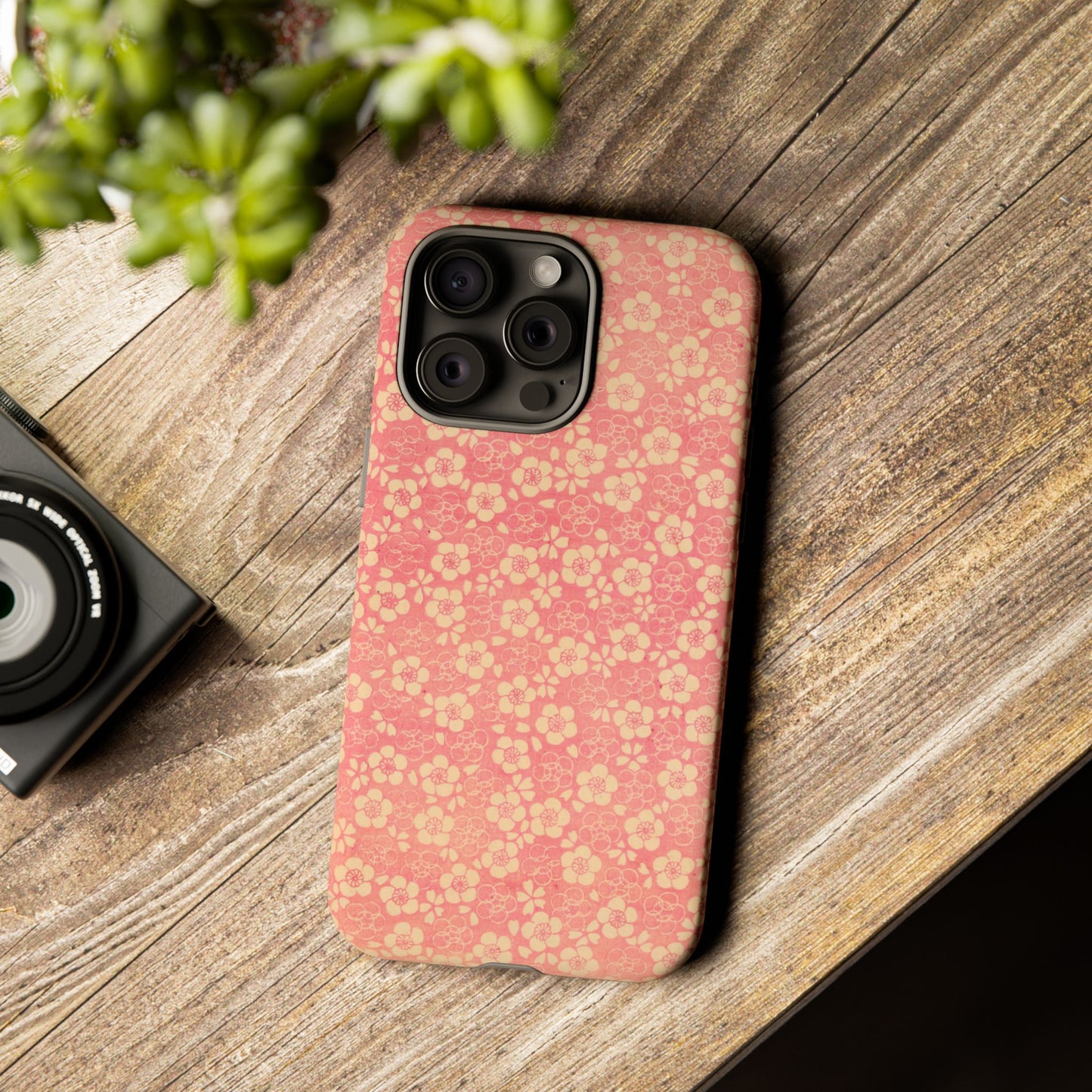 Pink Pattern Scattered Flowers iPhone Case