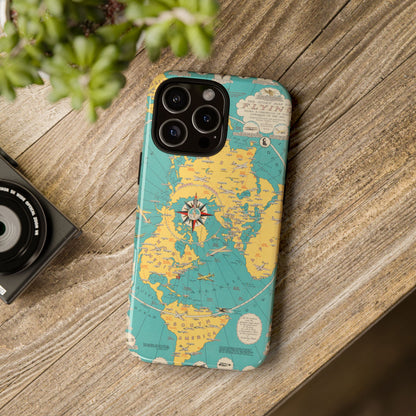 Map of Flying Retro iPhone Case