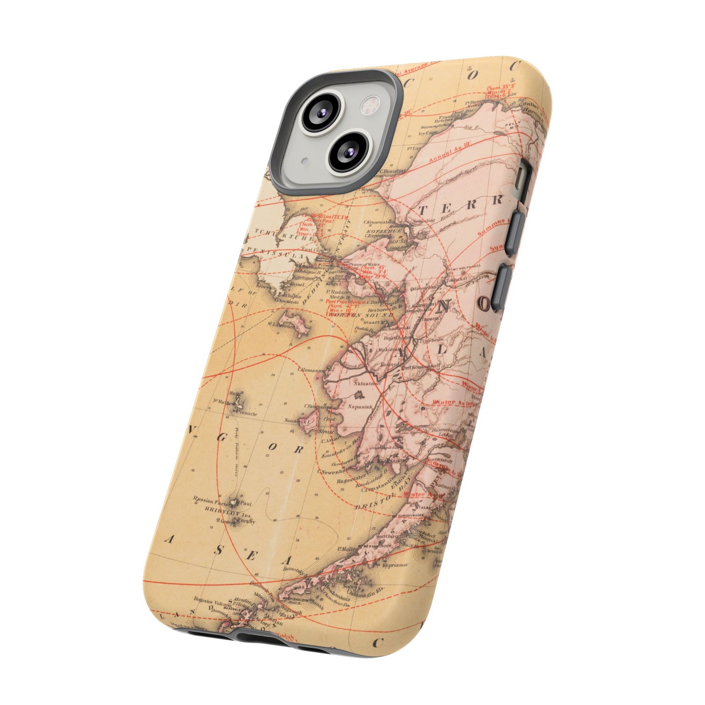Alaska Territory Antique Map iPhone Case