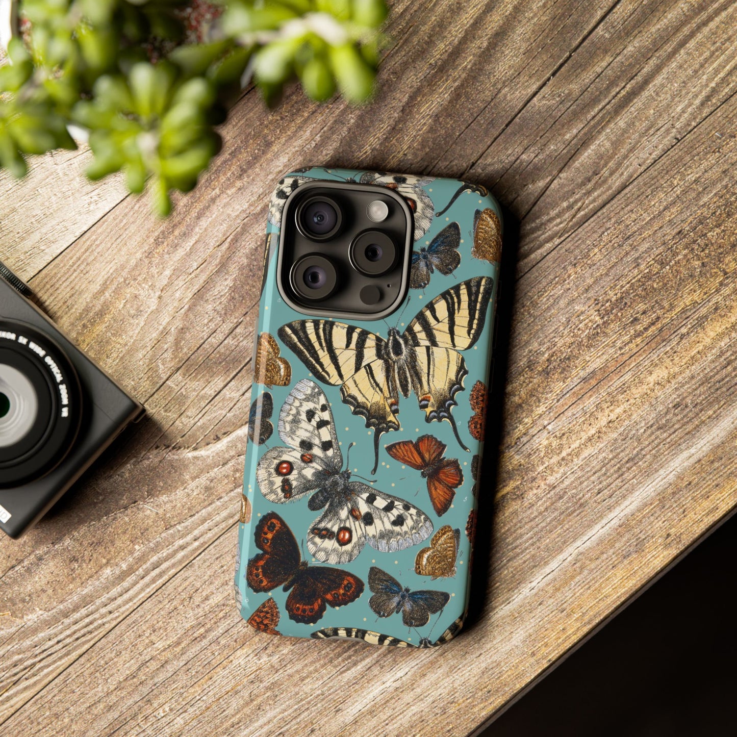 Butterflies Vintage Illustration iPhone Case