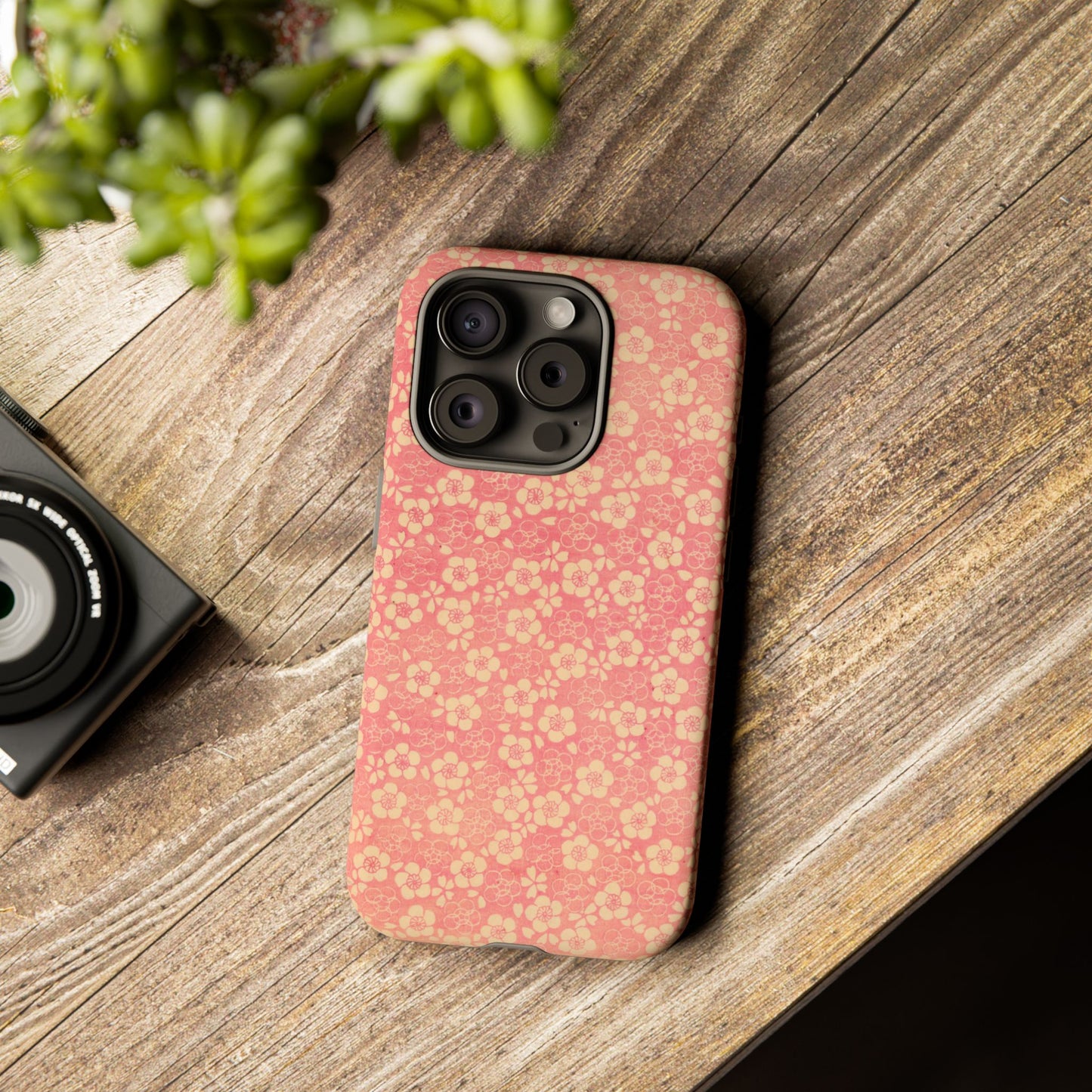 Pink Pattern Scattered Flowers iPhone Case