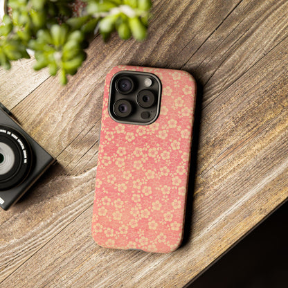 Pink Pattern Scattered Flowers iPhone Case