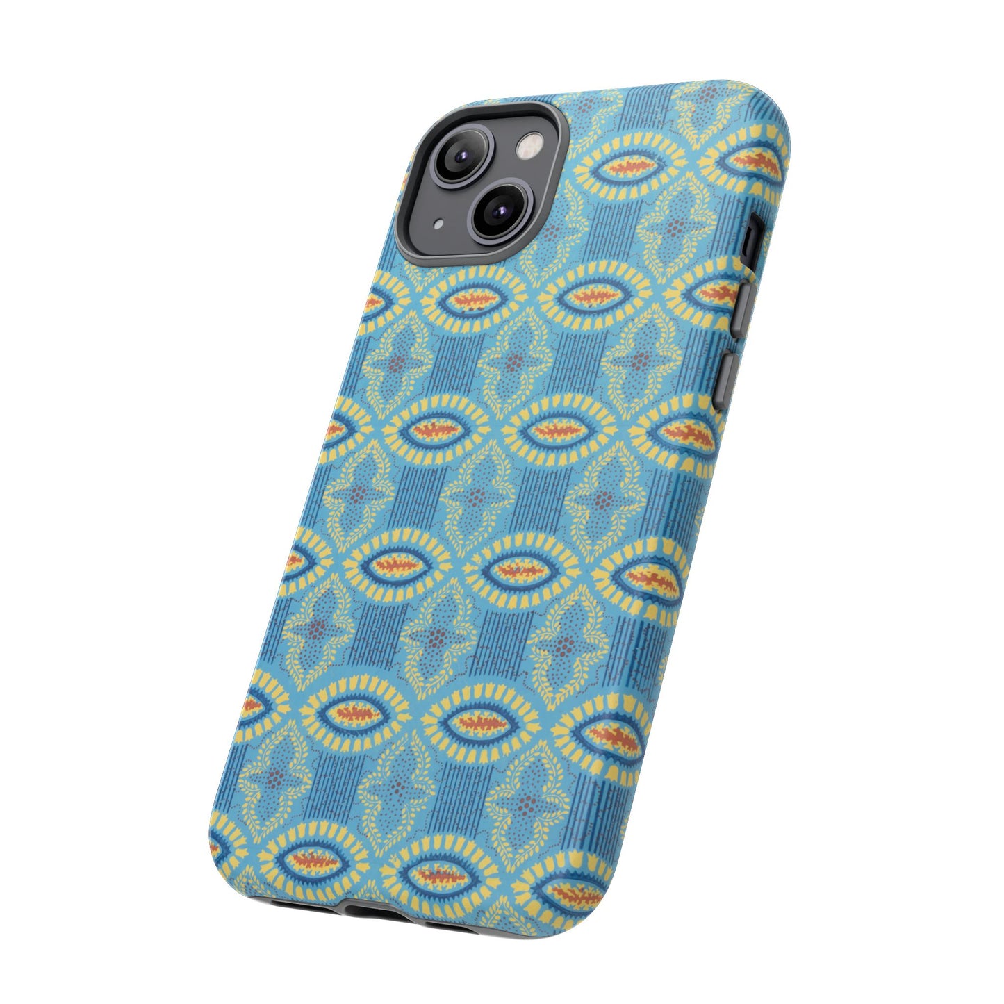 Turquoise Retro Geometric iPhone Case