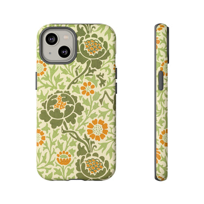 Olive & Orange Vintage Botanical iPhone Case