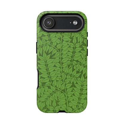 Antique Green Branch Pattern by William Morris iPhone Case