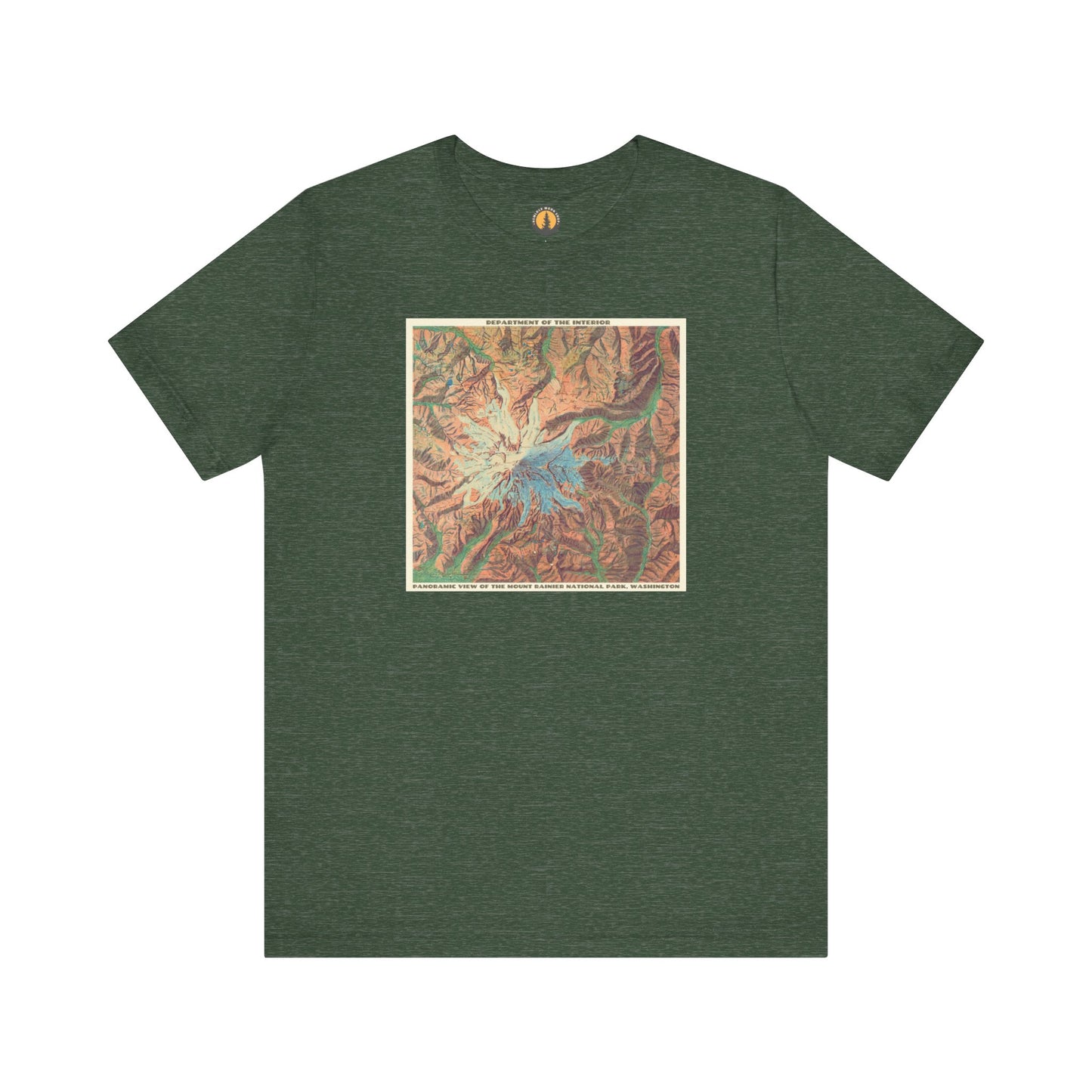 Mount Rainier Vintage Map Tee