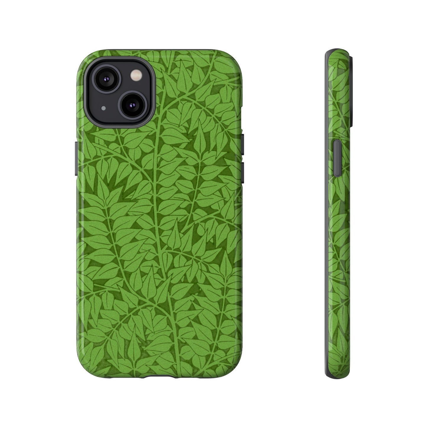 Antique Green Branch Pattern by William Morris iPhone Case