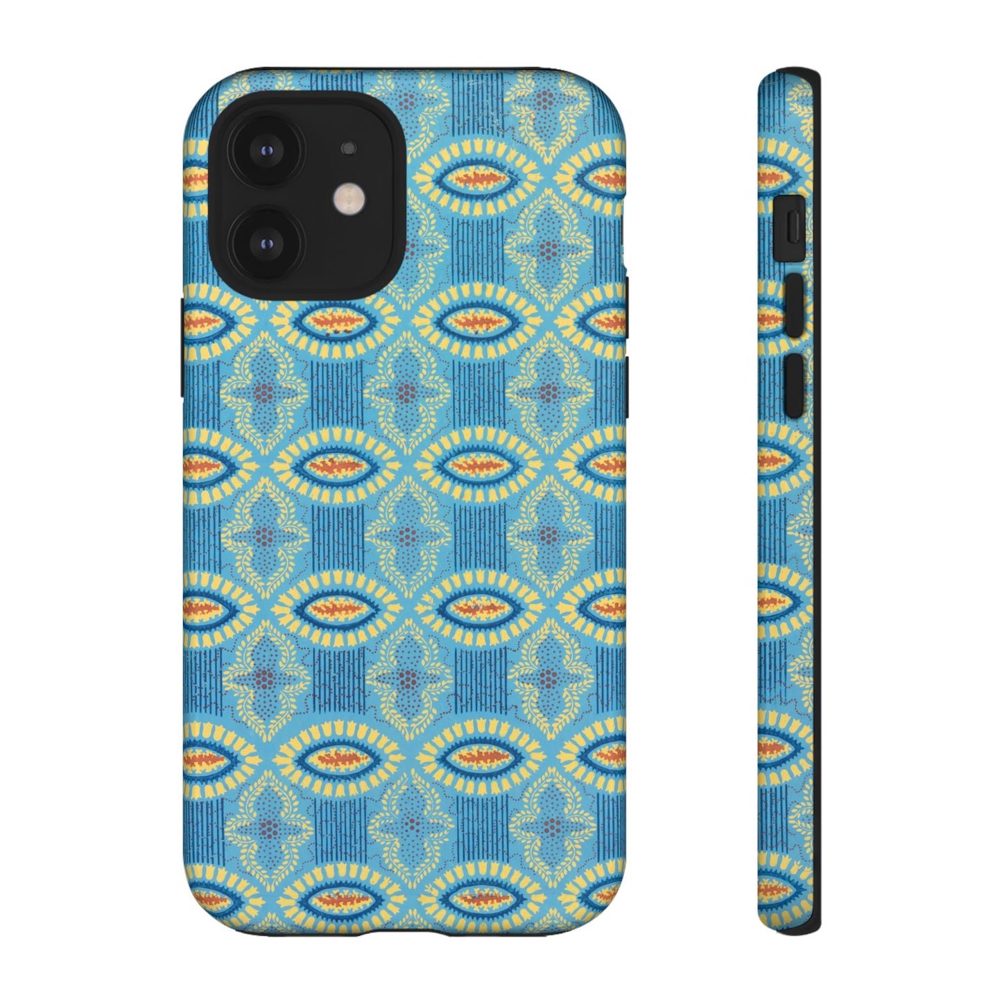Turquoise Retro Geometric iPhone Case