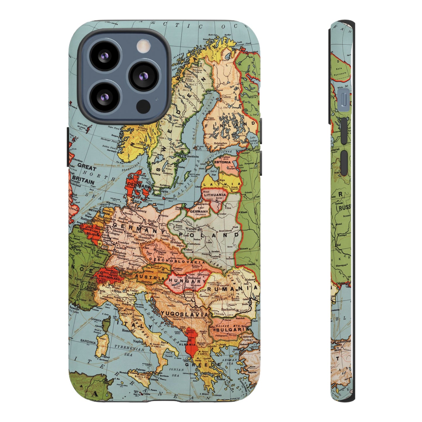 Wanderlust Vintage Map of Europe iPhone Case