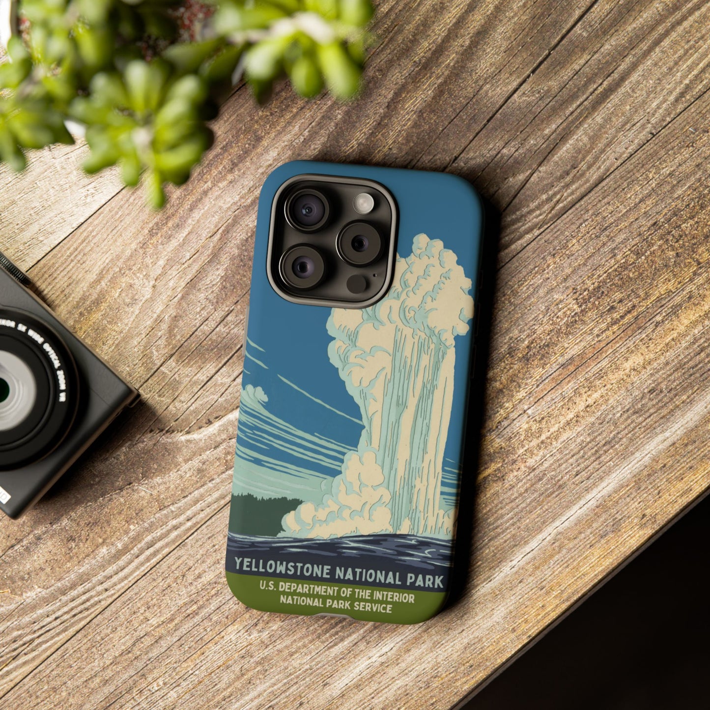 Yellowstone National Park Retro iPhone Case