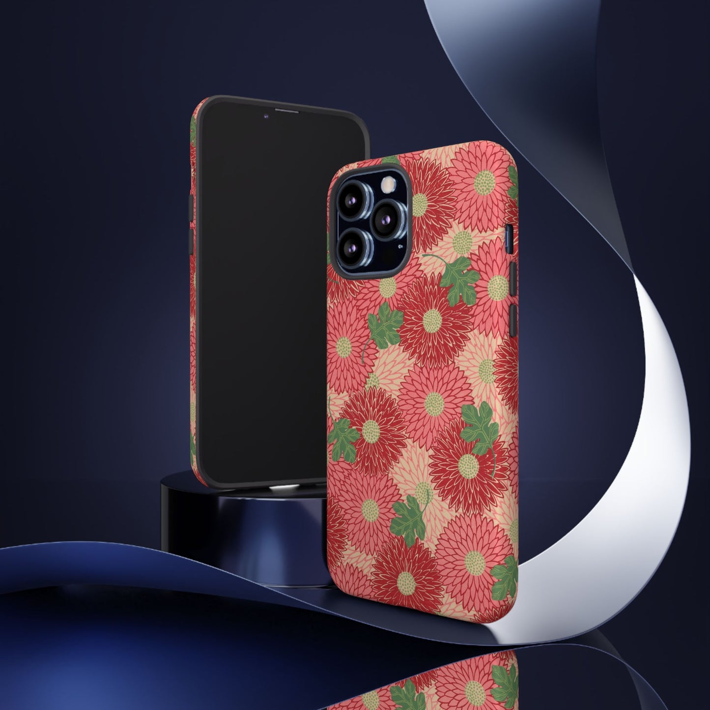 Pink Chrysanthemums Vintage iPhone Case
