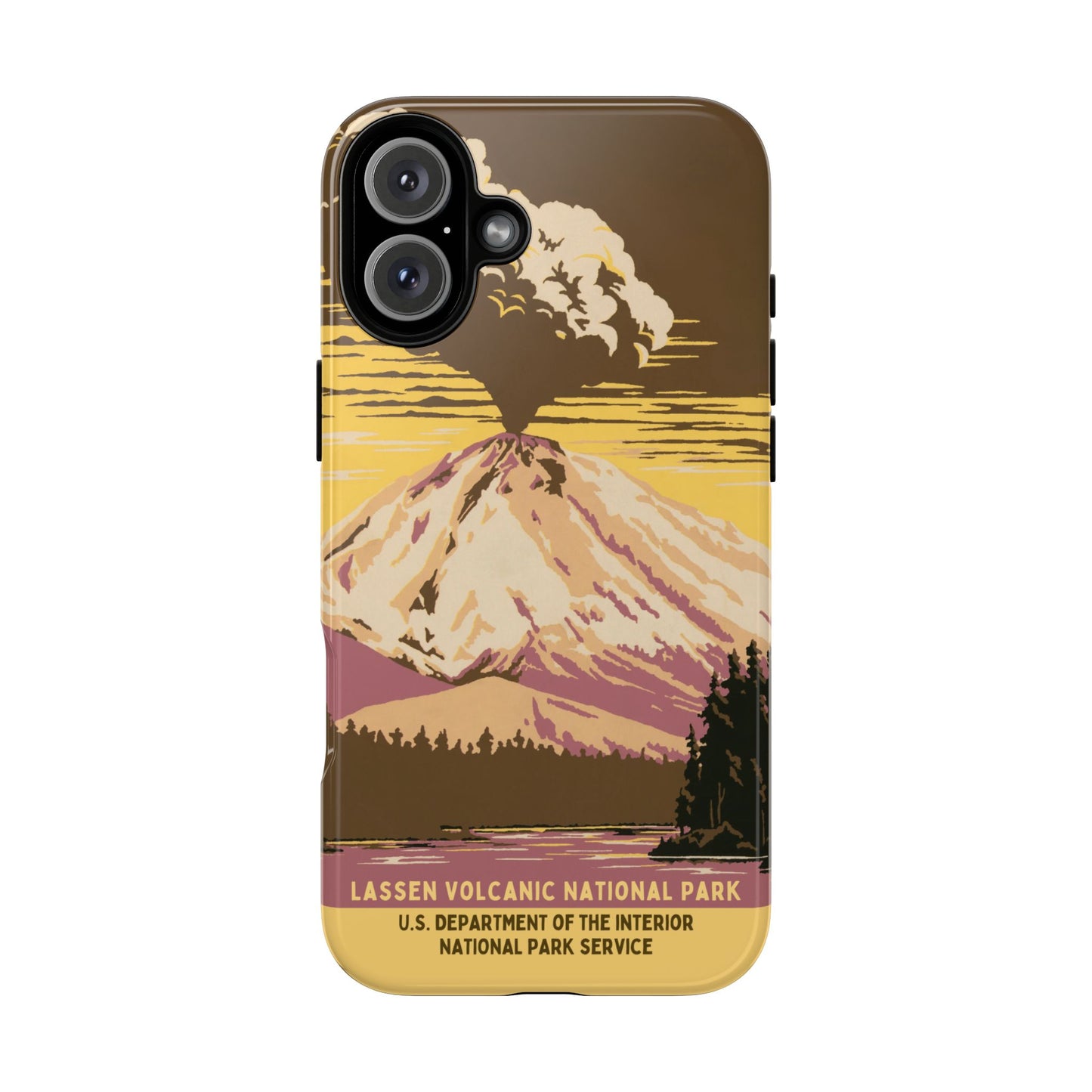 Lassen Volcanic National Park Retro iPhone Case