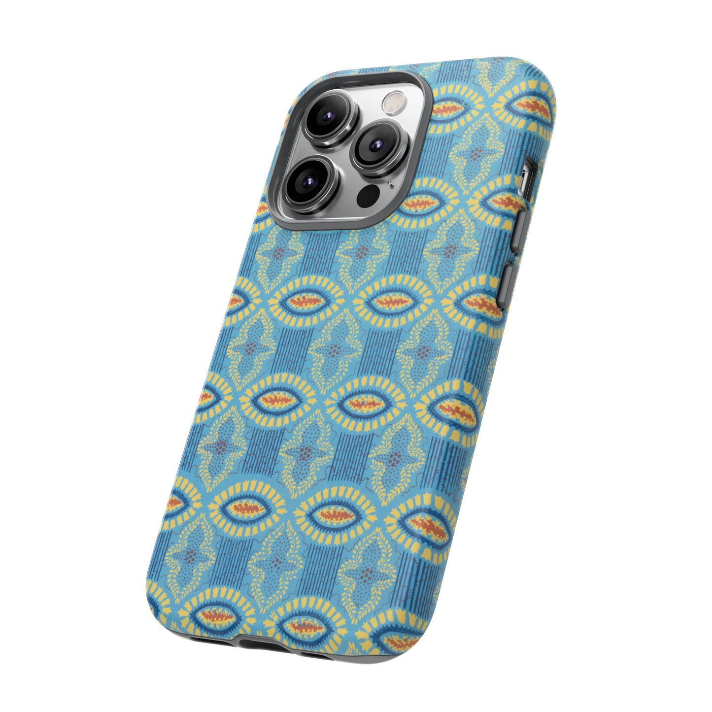 Turquoise Retro Geometric iPhone Case