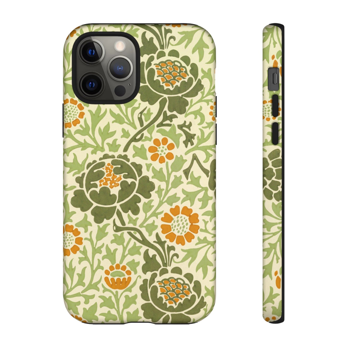 Olive & Orange Vintage Botanical iPhone Case