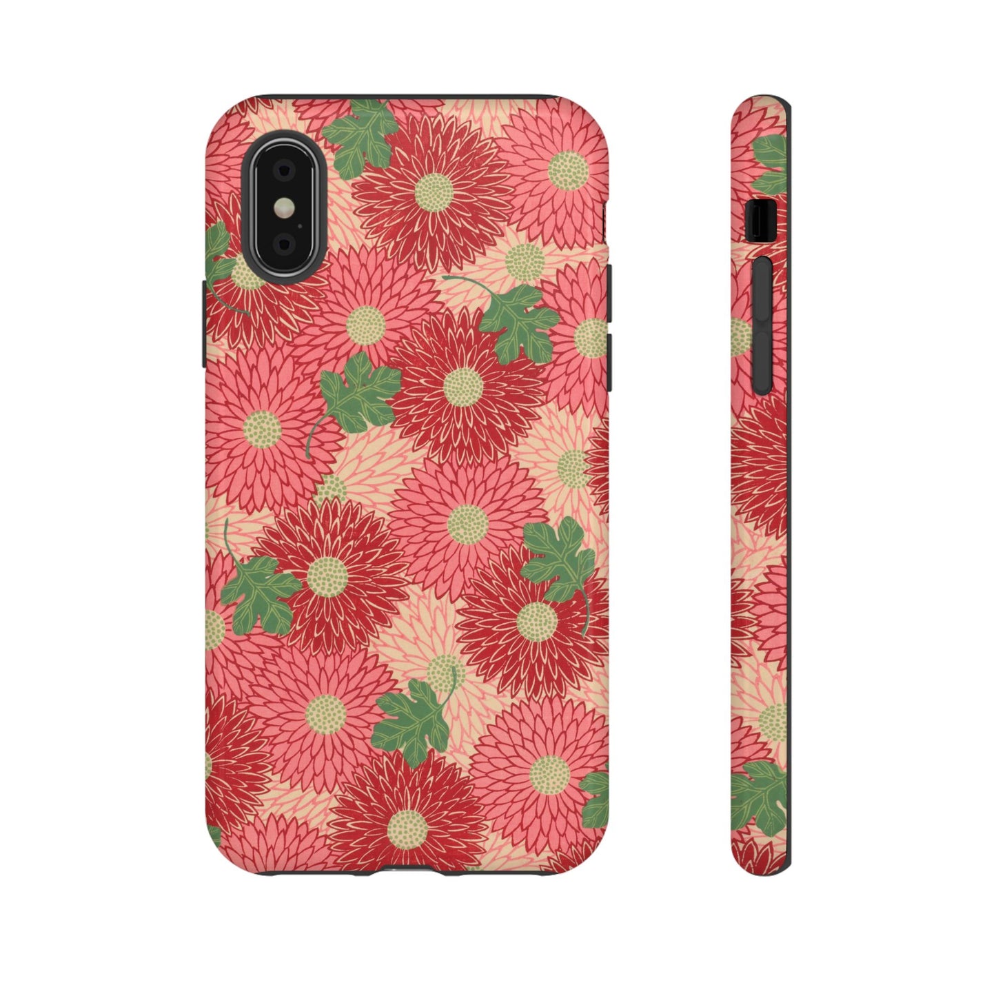 Pink Chrysanthemums Vintage iPhone Case