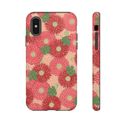 Pink Chrysanthemums Vintage iPhone Case